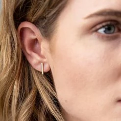 One & Eight Gold Bar Studs