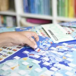 Poppik World Flags Educational Sticker Poster + 200 Stickers