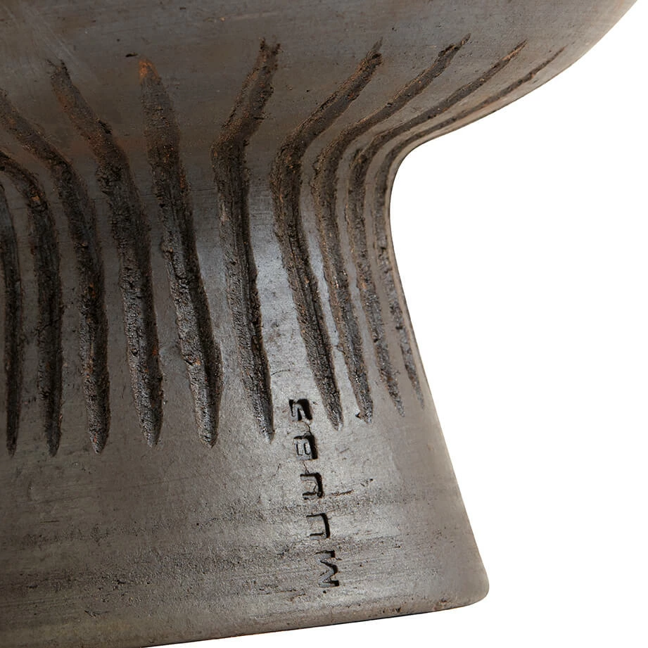 Muubs Small Brown Black Terracotta Fire Bowl 2 Muubs Small Brown Black Terracotta Fire Bowl