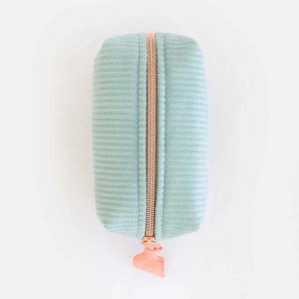 Caroline Gardner Blue Cosmetic Bag Mini Cube 3 Caroline Gardner Blue Cosmetic Bag Mini Cube