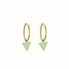 One & Eight Mint Triangle Earrings