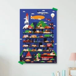 Poppik Educational Sticker Poster Vehicles
