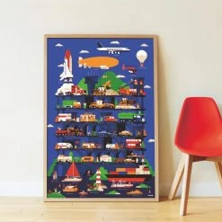 Poppik Educational Sticker Poster Vehicles