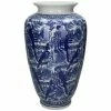 Melting Pot Amsterdam Vase Parrot Porcelain Blue18x18x36cm