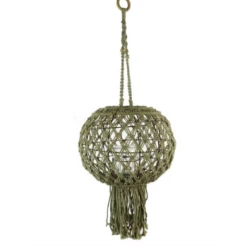 Melting Pot Amsterdam Macrame Lantern with Windlight Glass and Fringes