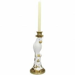 Melting Pot Amsterdam Candle Stick Bird White C 36x14x14cm