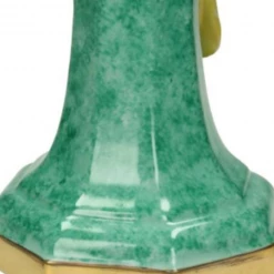 Melting Pot Amsterdam White and Jade Green Candlestick with Cockatoo of Fine Earthenware 3770