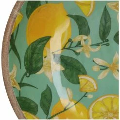 Melting Pot Amsterdam Schaal van Hout met Citroenen 34x34x8cm