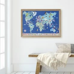 Poppik World Flags Educational Sticker Poster + 200 Stickers