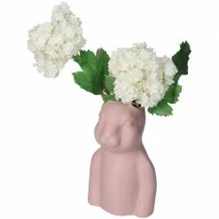 Melting Pot Amsterdam Vaasje Konijn Van Fijn Aardewerk Roze 9x9x21.5cm