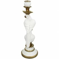 Melting Pot Amsterdam Candle Stick Bird White B 40x13x15cm