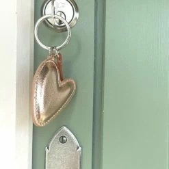 Caroline Gardner Rose Gold Heart Keyring
