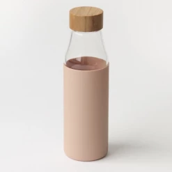 Caroline Gardner Pink Glass Water Bottle