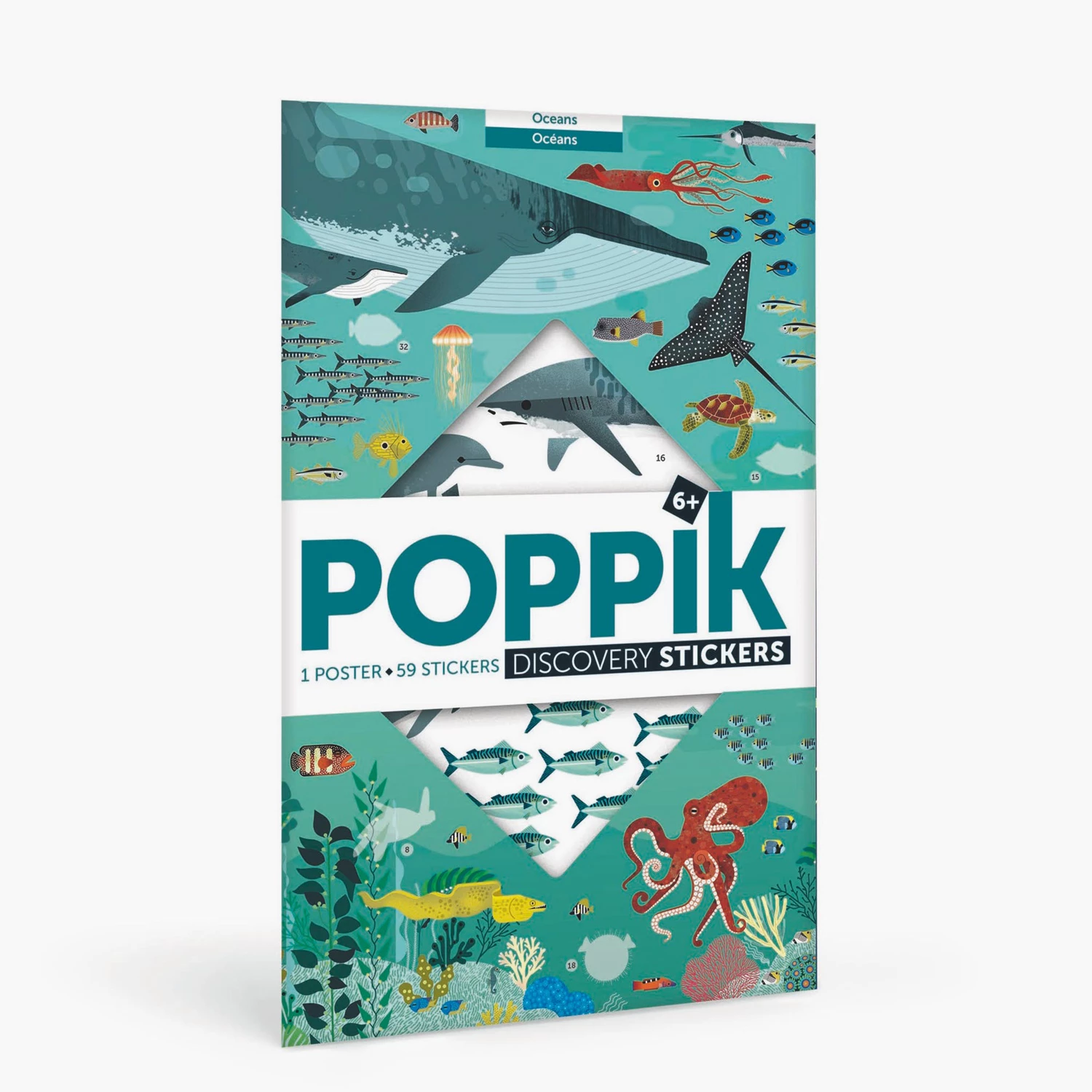 Poppik Oceans Educational Sticker Poster + 59 Stickers 1 Poppik Oceans Educational Sticker Poster + 59 Stickers