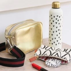 Caroline Gardner 550ml Hearts Metal Water Bottle