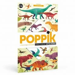 Poppik Póster Educativo De Pegatinas Dinosaurios