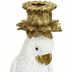 Melting Pot Amsterdam Candle Stick Bird White C 36x14x14cm