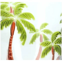 Melting Pot Amsterdam Wijnglas Palmboom Acryl Groen 9x9x20.5cm