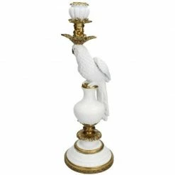 Melting Pot Amsterdam Candle Stick Bird White A 40x13x15cm