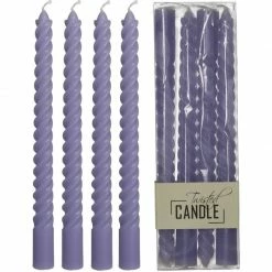 Melting Pot Amsterdam Twisted Kaars Van Was 8x3x26cm 4 Pack Div.Kleuren