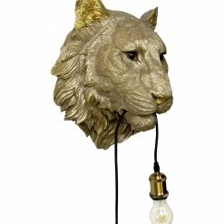 Melting Pot Amsterdam Tijger Lamp Goud Materiaal: Polyresin Afmeting: 33,5 cm x 31,5 cm x H 37,5 cm
