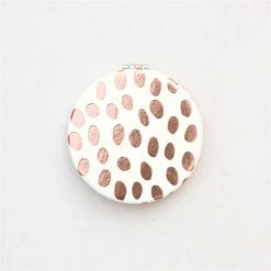Caroline Gardner Rose Gold Dotty Compact Pocket Mirror