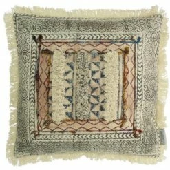 Melting Pot Amsterdam Katoenen Kussen Blauw 45x45cm Incl Binnenkussen