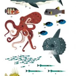 Poppik Large Ocean Animals Poster