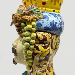 Melting Pot Amsterdam Teste di Moro Vaas van Keramiek Man +/-45cm Met Siciliaanse kleuren en motieven