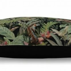 Melting Pot Amsterdam Kussen Delano Velvet Green/Black 60x40cm Incl Binnenkussen