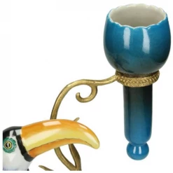 Melting Pot Amsterdam Kandelaar Met Toekan van Fijn Keramiek