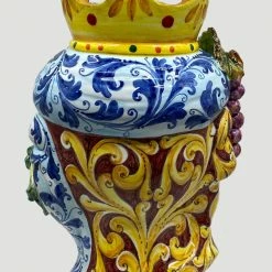 Melting Pot Amsterdam Teste di Moro Vaas van Keramiek Man +/-45cm Met Siciliaanse kleuren en motieven 5 Melting Pot Amsterdam Teste di Moro Vaas van Keramiek Man +/-45cm Met Siciliaanse kleuren en motieven