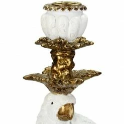 Melting Pot Amsterdam Candle Stick Bird White B 40x13x15cm