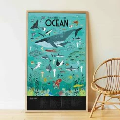 Poppik Oceans Educational Sticker Poster + 59 Stickers