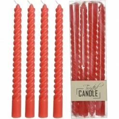 Melting Pot Amsterdam Twisted Kaars Van Was 8x3x26cm 4 Pack Div.Kleuren