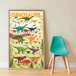 Poppik Póster Educativo De Pegatinas Dinosaurios