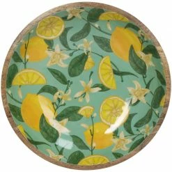 Melting Pot Amsterdam Schaal van Hout met Citroenen 34x34x8cm