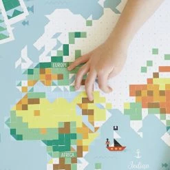 Poppik World Map Sticker Poster + 1600 Stickers