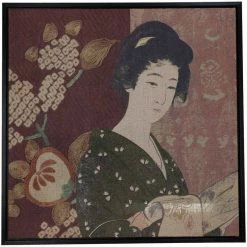 Melting Pot Amsterdam Wanddecoratie Geisha Op Linnen 47x3x47cm