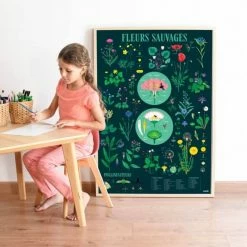 Poppik Póster educativo de Pegatinas Flores