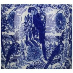 Melting Pot Amsterdam Vase Parrot Porcelain Blue18x18x36cm