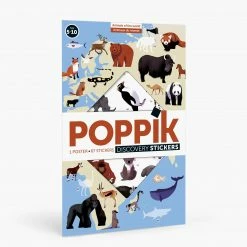 Poppik Animals Of The World Educational Sticker Poster + 76 Stickers