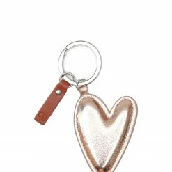 Caroline Gardner Rose Gold Heart Keyring
